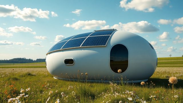 EcoCapsule Solaranlage: Autark leben leicht gemacht